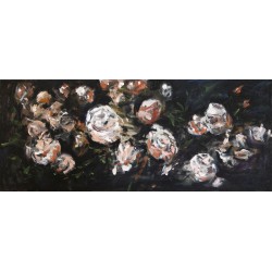 Trandafiri roz 2 - pictură în ulei pe pânză, artist Cristian Porumb