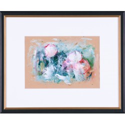 Fragil ca un gând - pictură în acrilic, pigmenți pe hârtie, artist Iurie Cojocaru