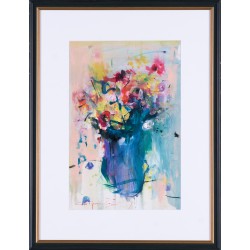 Fragil  dar intens - pictură în acuarelă pe hârtie, artist Iurie Cojocaru