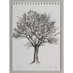 Arbore I - grafică pe hârtie, artist Iurie Cojocaru