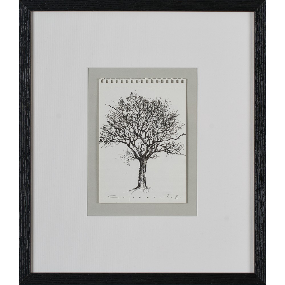 Arbore I - grafică pe hârtie, artist Iurie Cojocaru