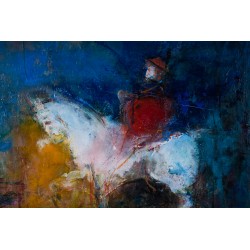 Umbra călărețului milostiv  V - pictură în ulei pe pânză, artist Iurie Cojocaru