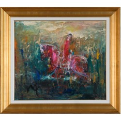 Călărețul nevăzut - pictură în ulei pe pânză, artist Iurie Cojocaru