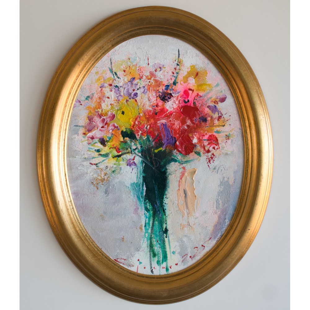 Fragilitatea bucuriei - pictură în ulei pe carton, artist Iurie Cojocaru Fragilitatea bucuriei - pictură în ulei pe carton, artist Iurie Cojocaru