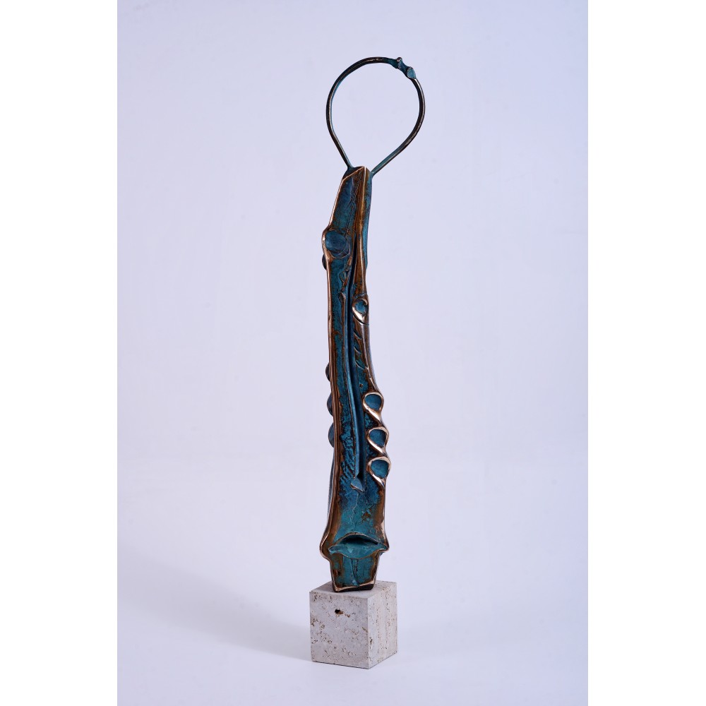 Ascet I - sculptură în bronz, artist Liviu Bumbu