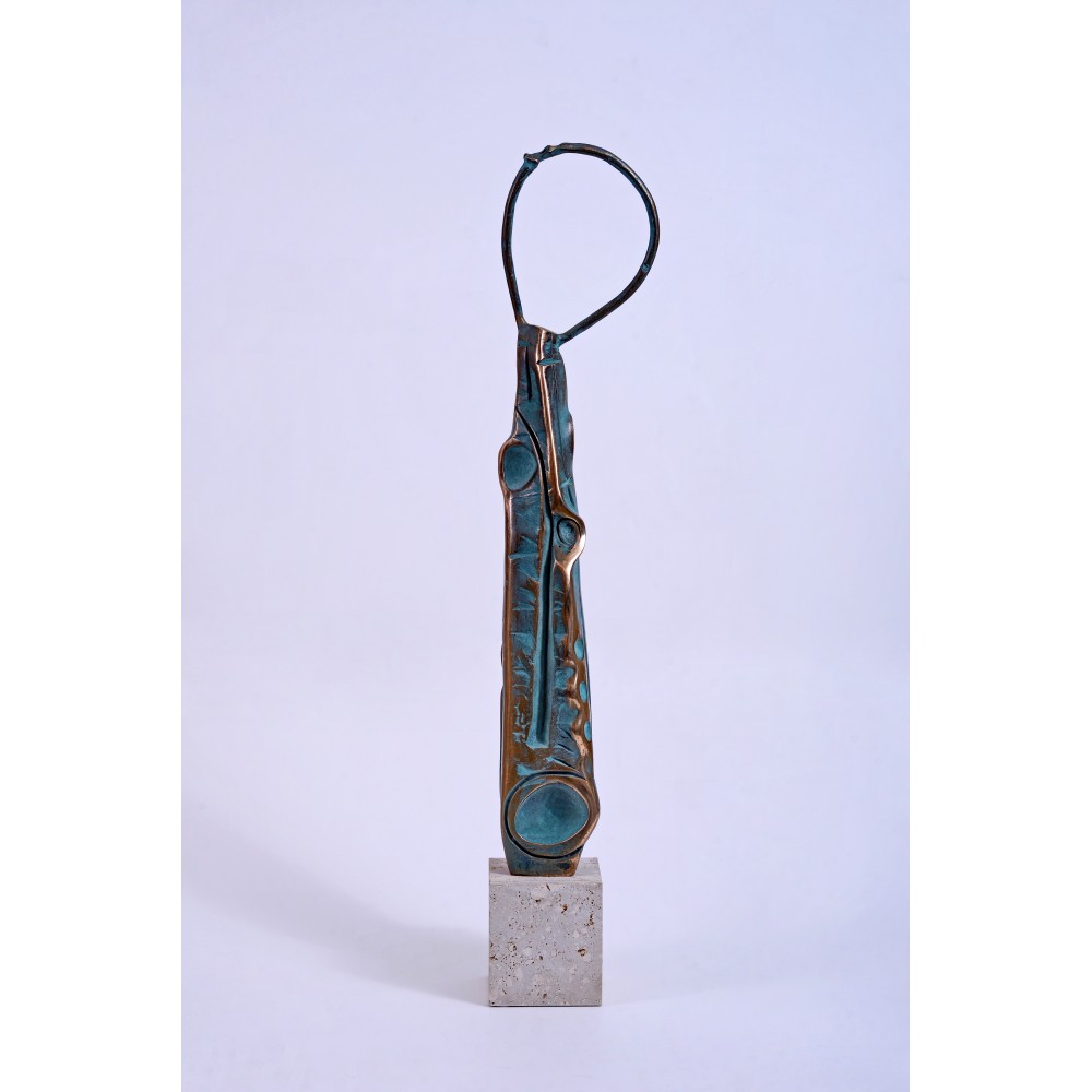 Ascet II - sculptură în bronz, artist Liviu Bumbu