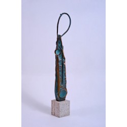 Ascet II - sculptură în bronz, artist Liviu Bumbu