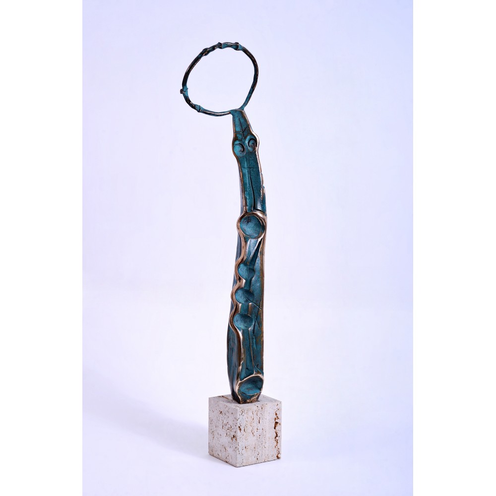 Ascet III - sculptură în bronz, artist Liviu Bumbu