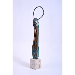 Ascet IV - sculptură în bronz, artist Liviu Bumbu