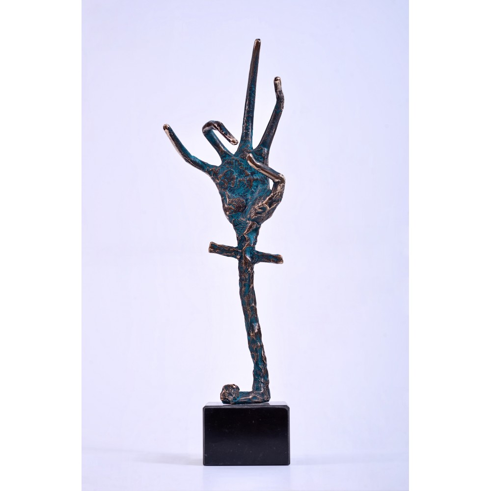 Blagoslovire II -sculptură în bronz, artist Liviu Bumbu