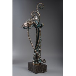 Înger III - sculptură în bronz, artist Liviu Bumbu