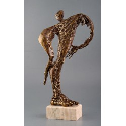 Lupta - sculptură în bronz, artist Liviu Bumbu