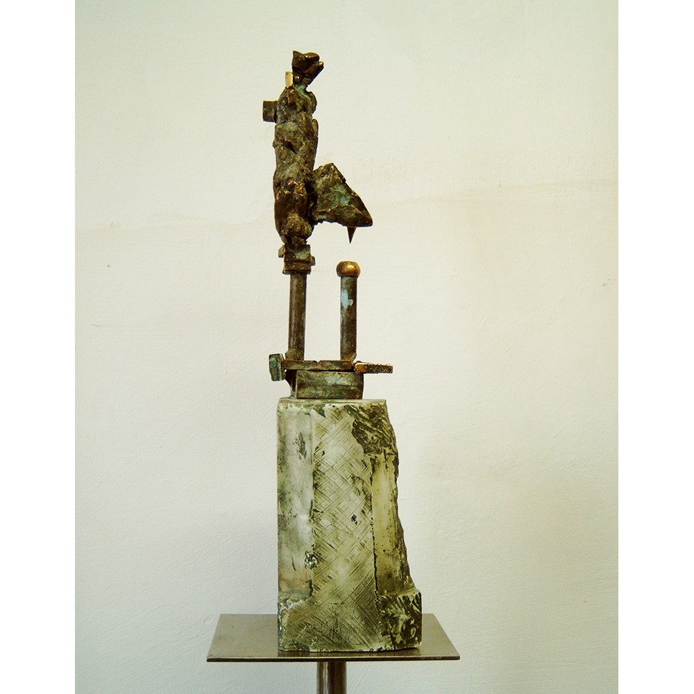 Stâlpnic - sculptură în bronz, artist Liviu Mocan