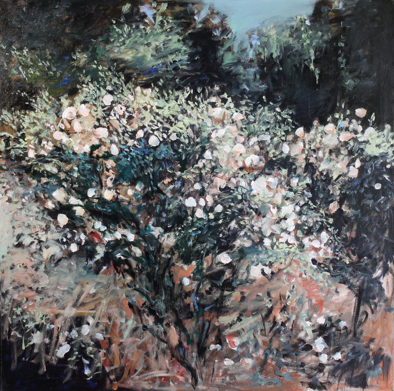 Tufa de trandafiri 2 – pictură în ulei, artist CRISTIAN PORUMB — Cristian Porumb